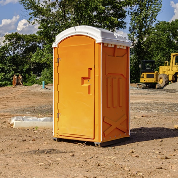 can i customize the exterior of the porta potties with my event logo or branding in Walnut IA